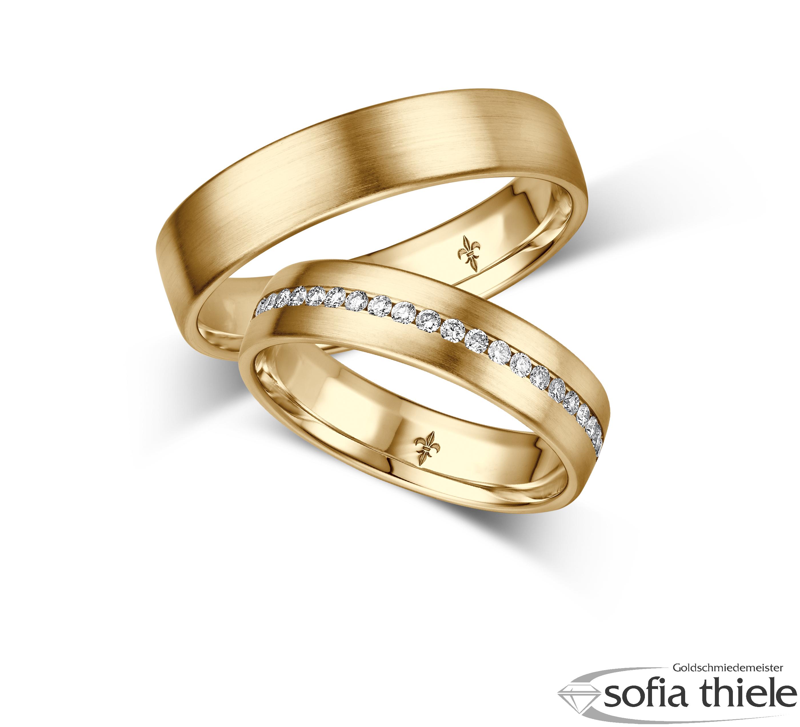 Trauringe Gold Paar TR-00049G-375