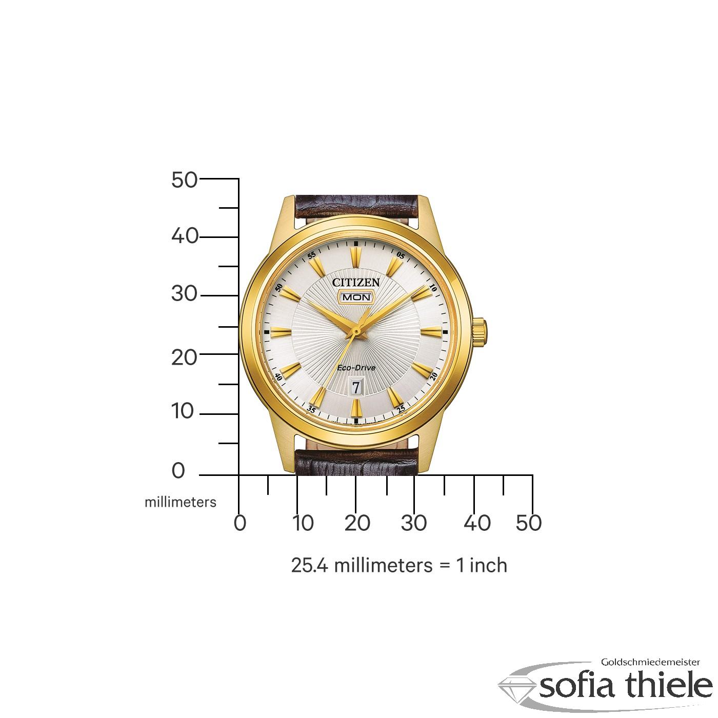 Herrenuhr Lederband Quarz AW0102-13AE