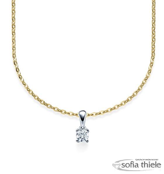 Kette-Collier Gold mit Diamanten RU-1578-2-GW