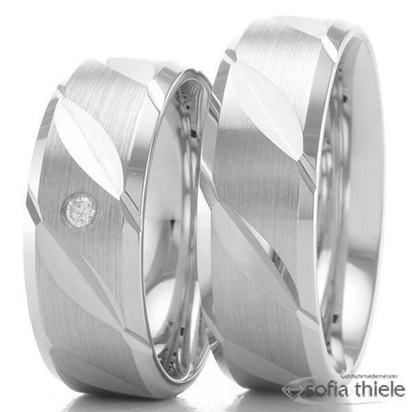 Trauringe Silber Paar S-63