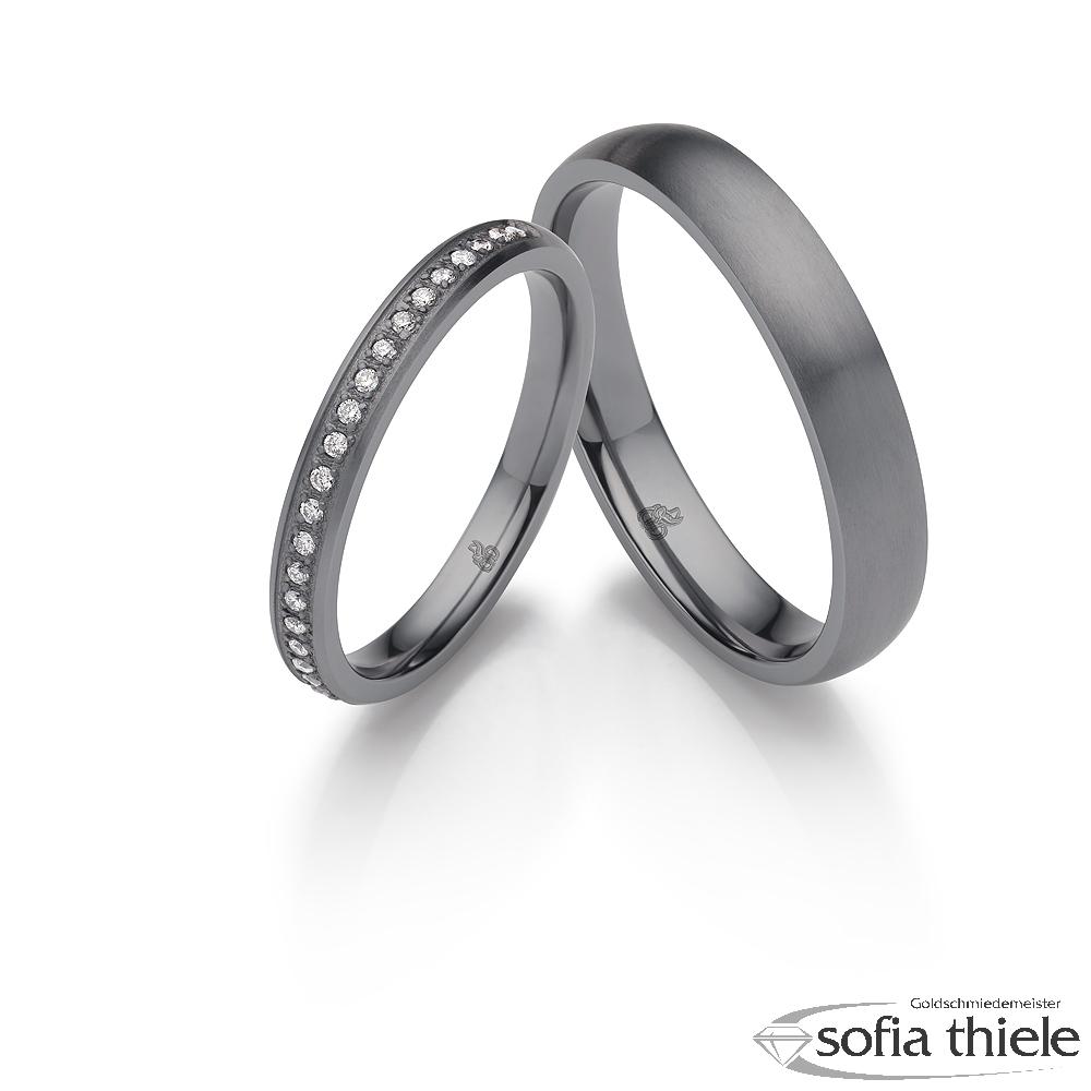 Trauringe Tantal Paar R-91-00123-025