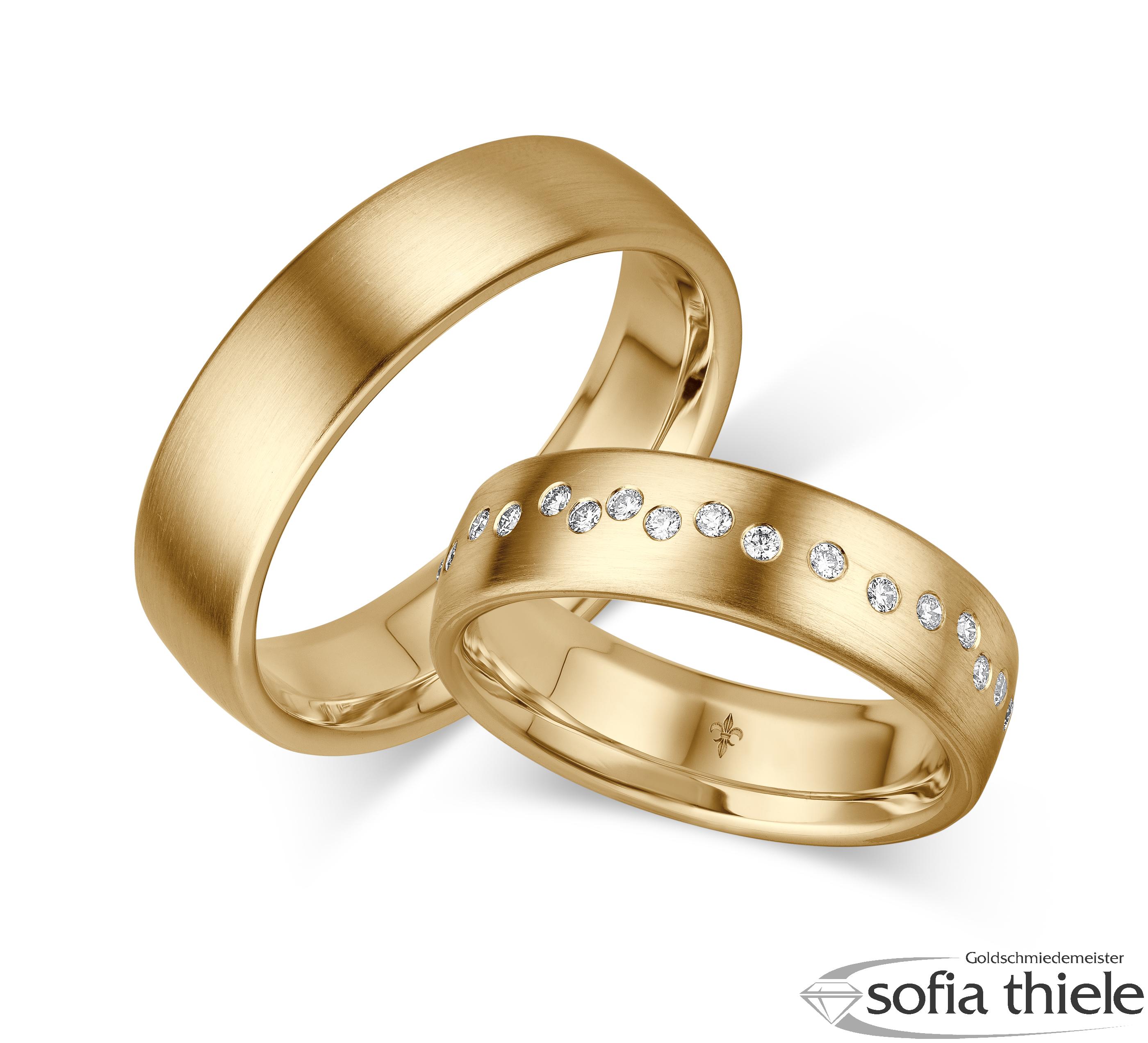 Trauringe Gold Paar TR-00028G-375