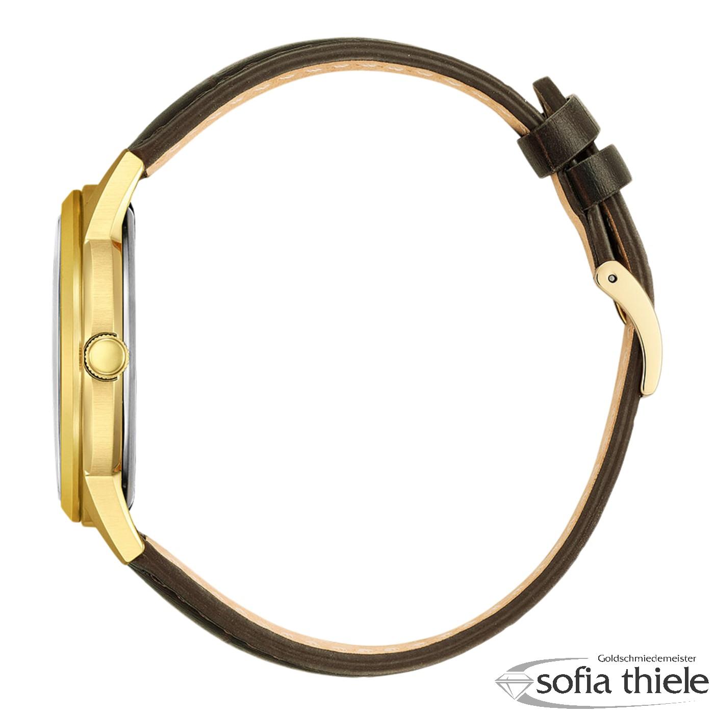 Herrenuhr Lederband Quarz AW0102-13AE