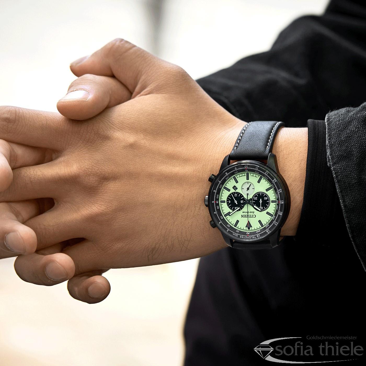 Herrenuhr Lederband Quarz CA4505-21X