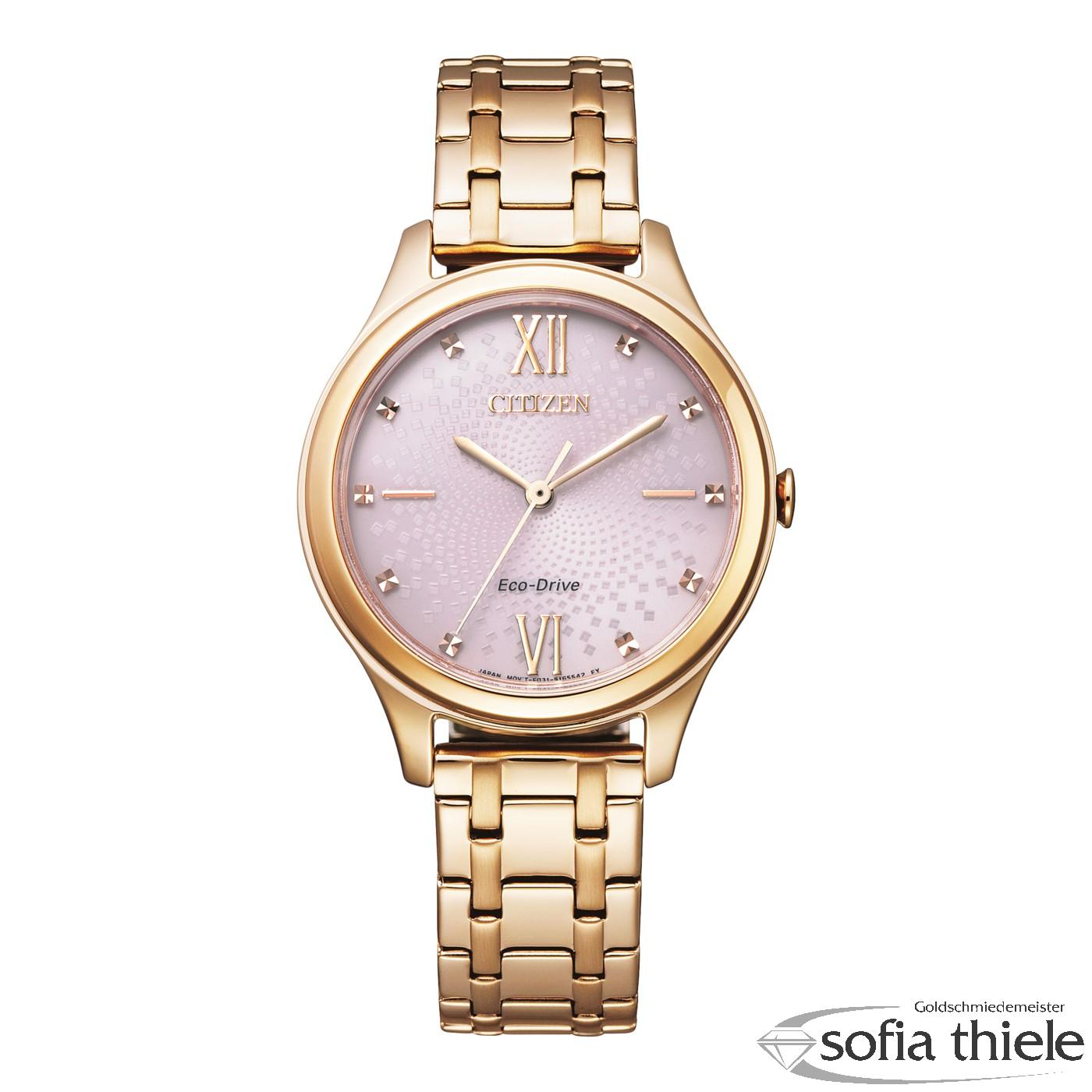 Damenuhr Metallband Quarz EM0503-75X