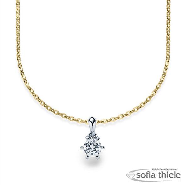 Kette-Collier Gold mit Diamanten RU-1576-10-GW