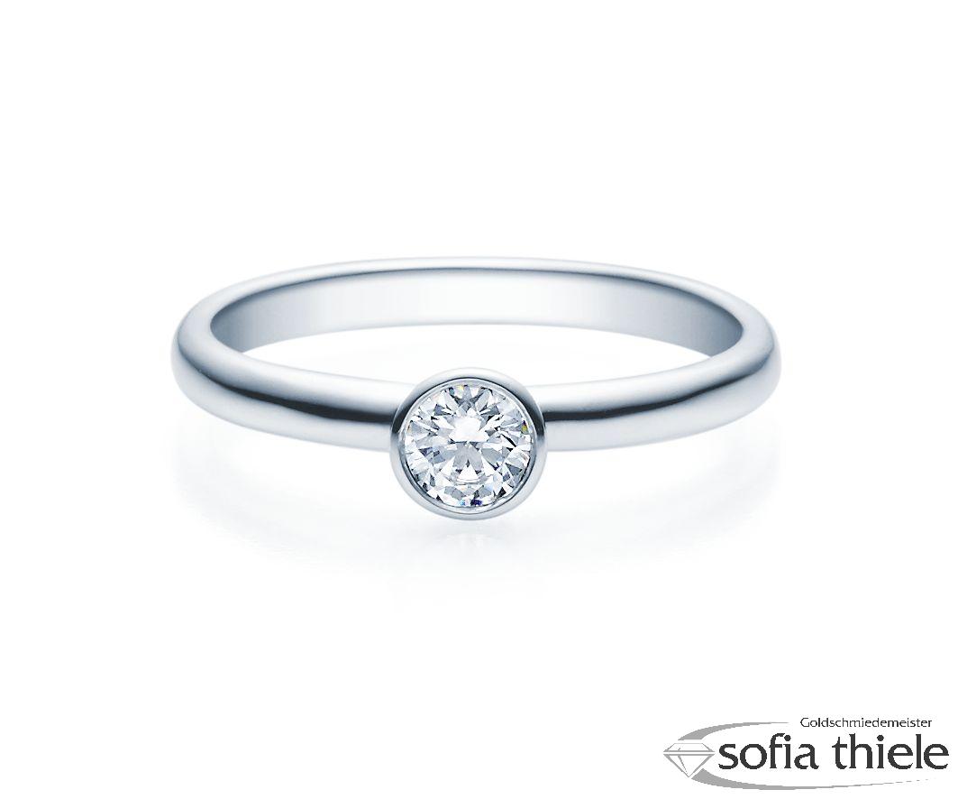 Damenring Silber mit Diamant 18019-0,3-L