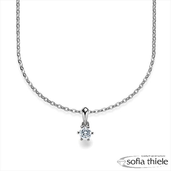 Kette-Collier Platin m. Dia. RU-1576-5-Pt