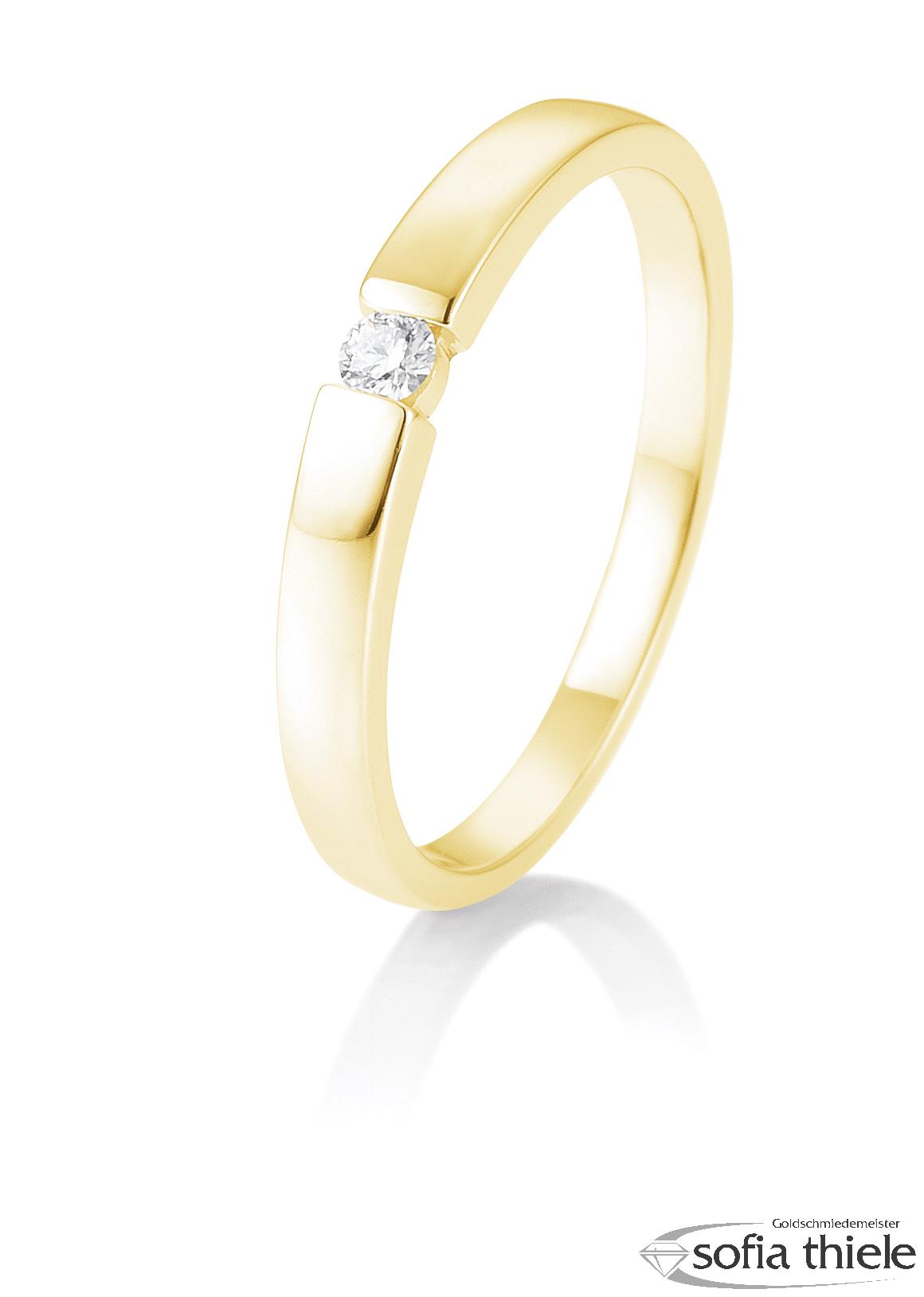 Damenring Gold  mit Diamant B-41-857690-585G