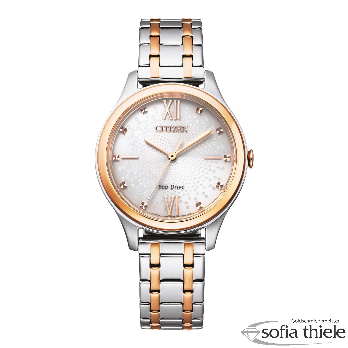 Damenuhr Metallband Quarz EM0506-77A