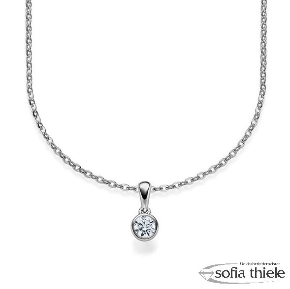 Kette-Collier Platin m. Dia. RU-1579-1-Pt
