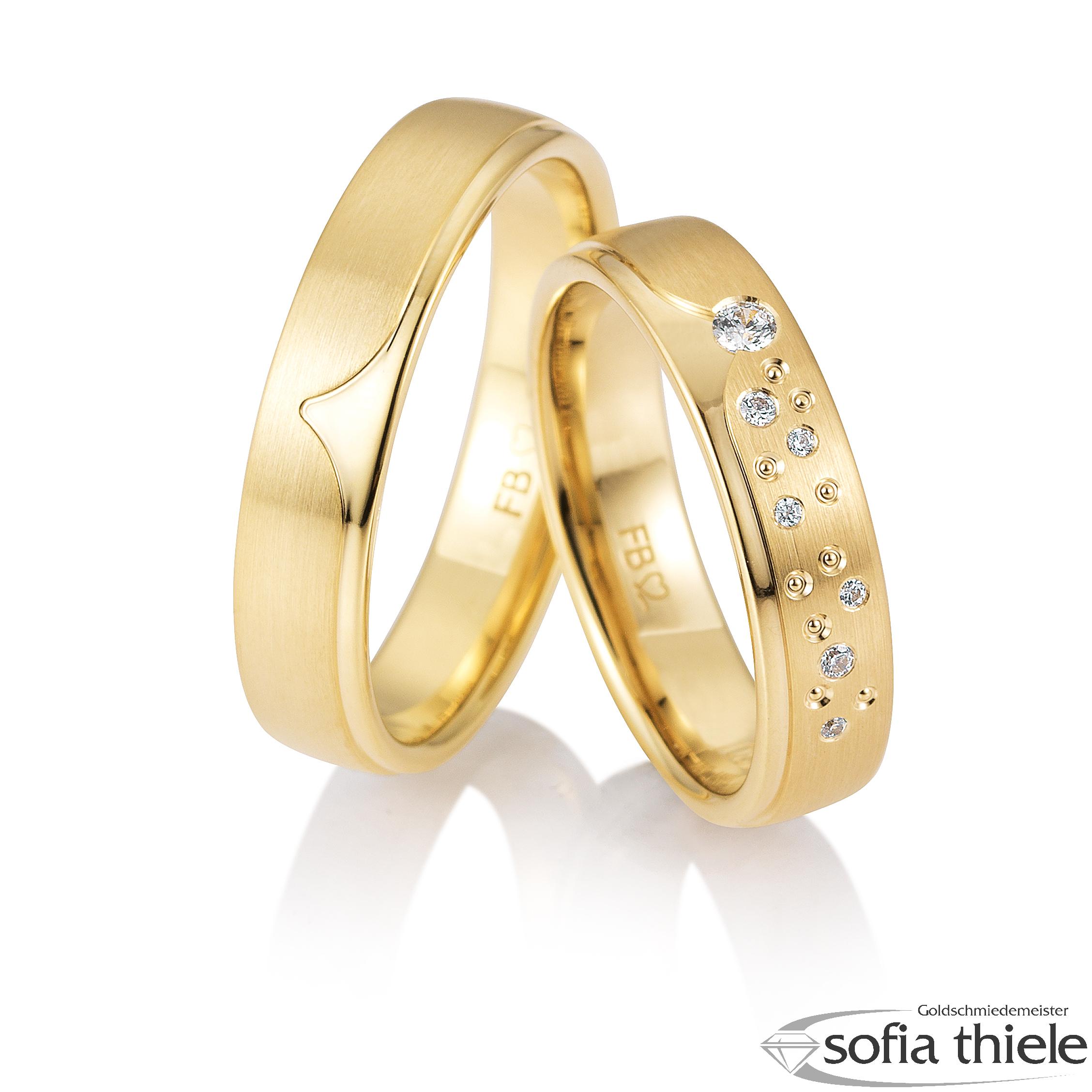 Trauringe Gold Paar B-48-05889-90