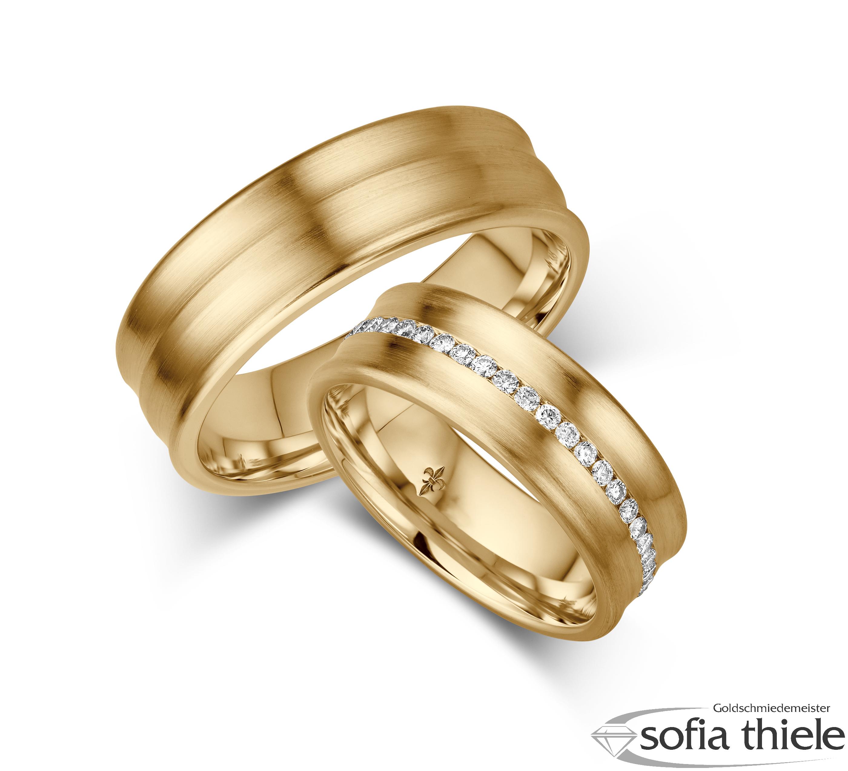 Trauringe Gold Paar TR-00026G-375