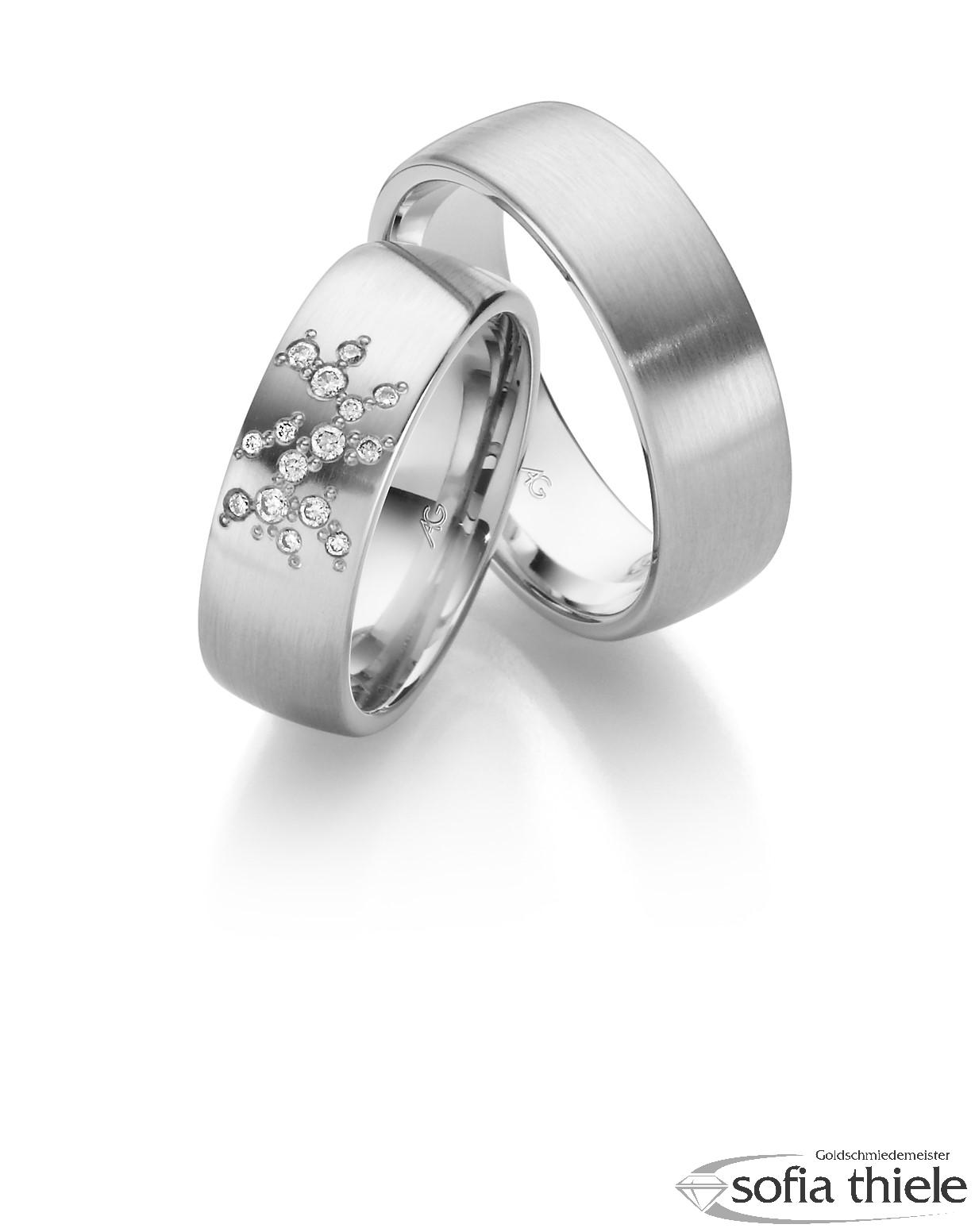 Trauring Palladium Paar G-28633-7