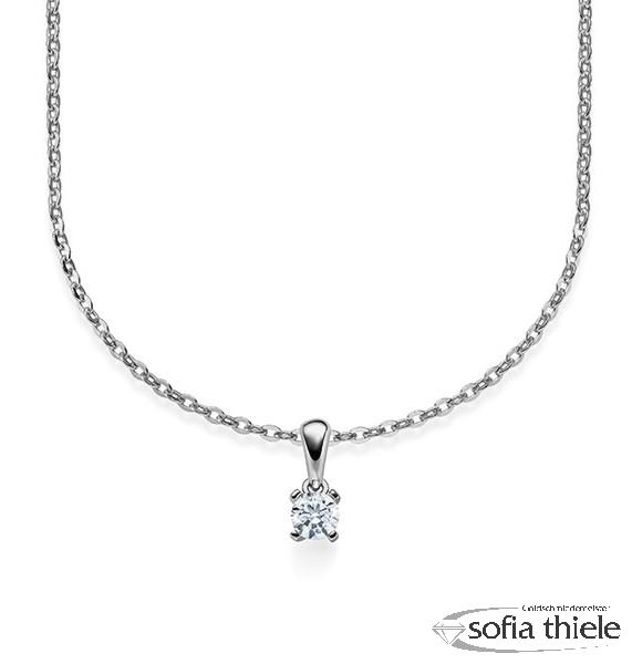 Kette-Collier Platin m. Dia. RU-1578-2-Pt
