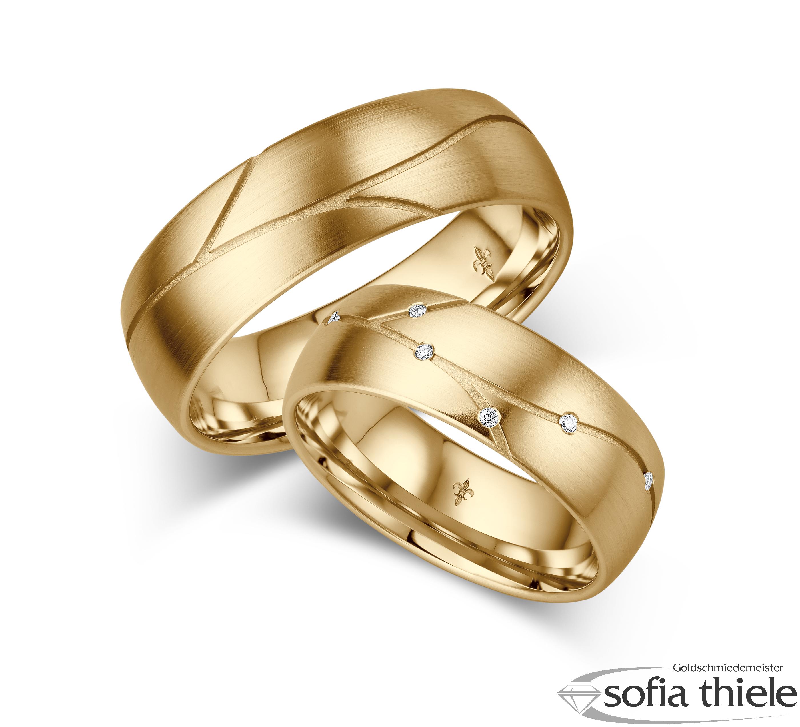 Trauringe Gold Paar TR-00018G-375