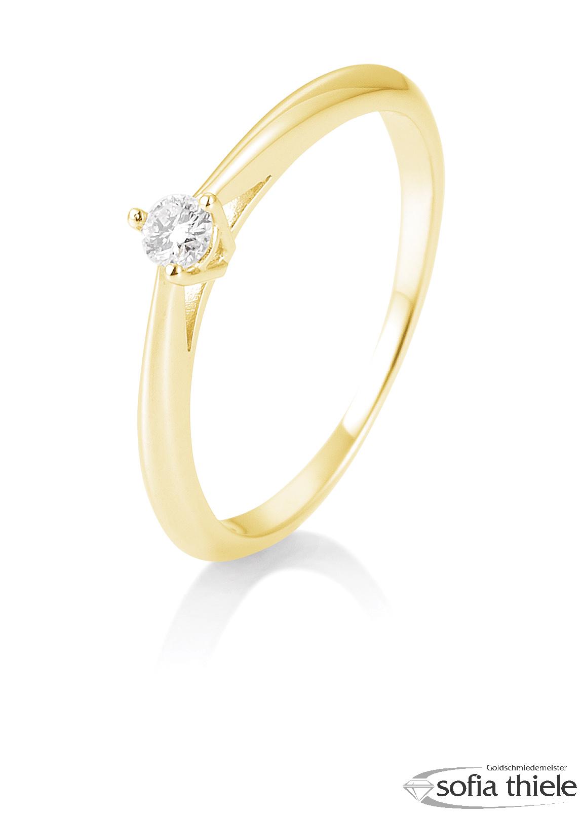 Damenring Gold  mit Diamant B-41-858060-585G