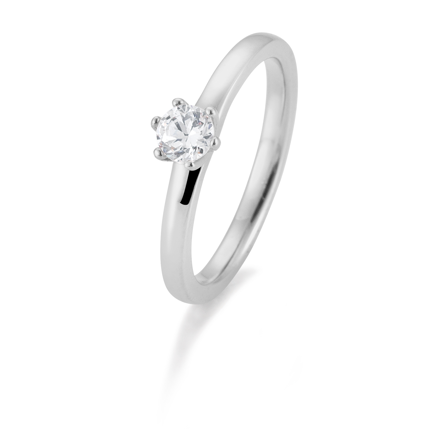 Damenring Platin mit Diamant B-41-061060-6Pt-L