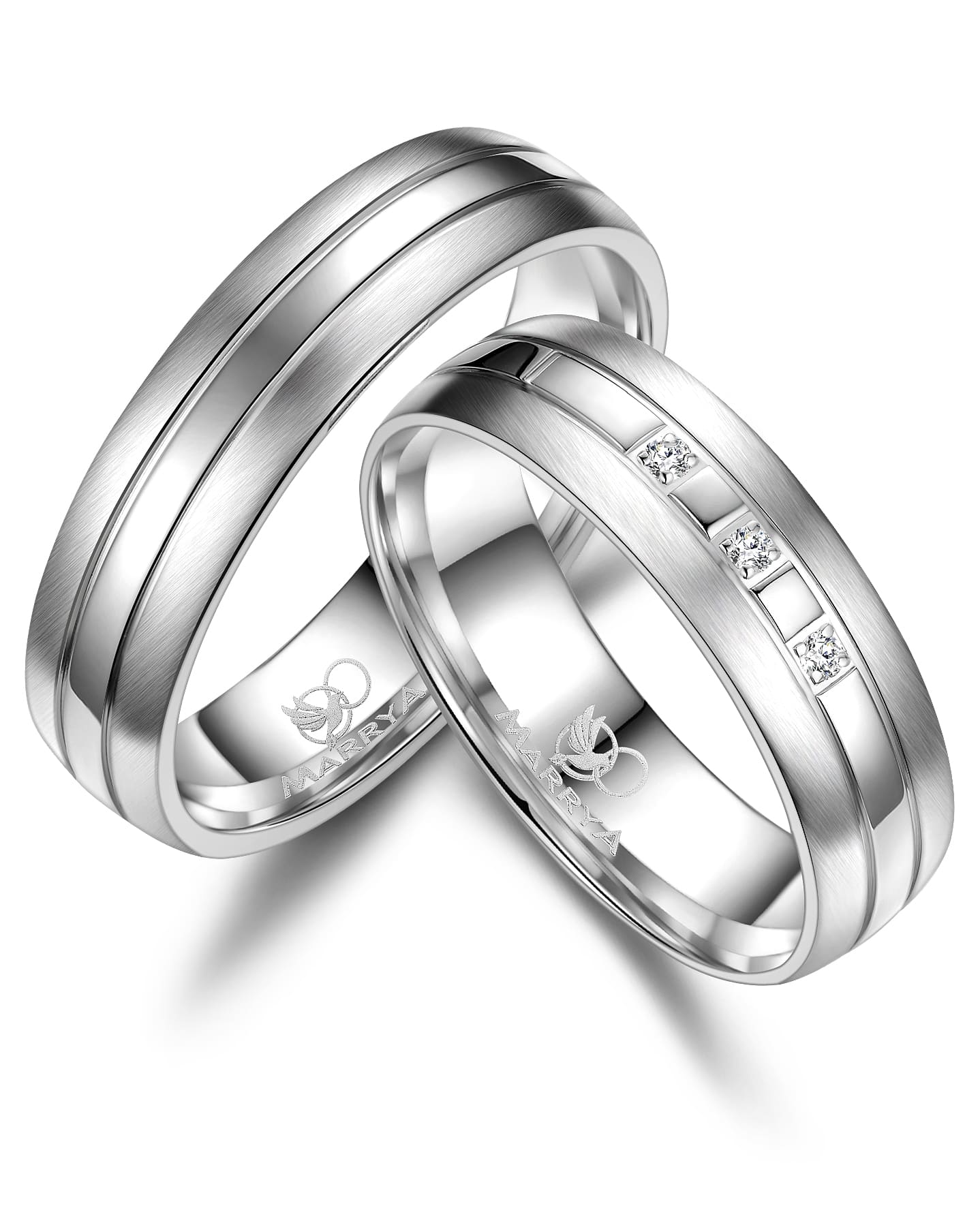 Trauringe Silber Paar SI-07