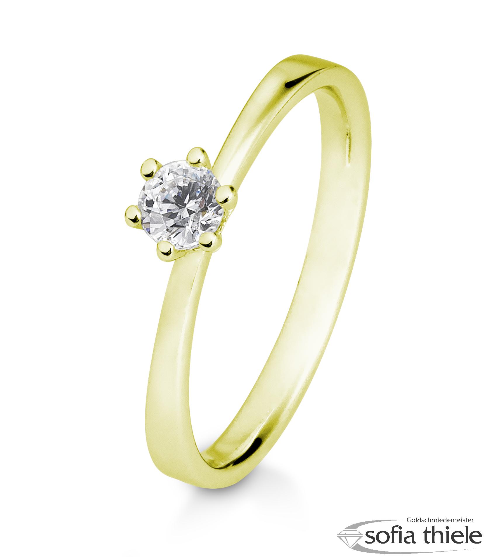 Damenring Gold  mit Diamant B-41-870310-5G-L