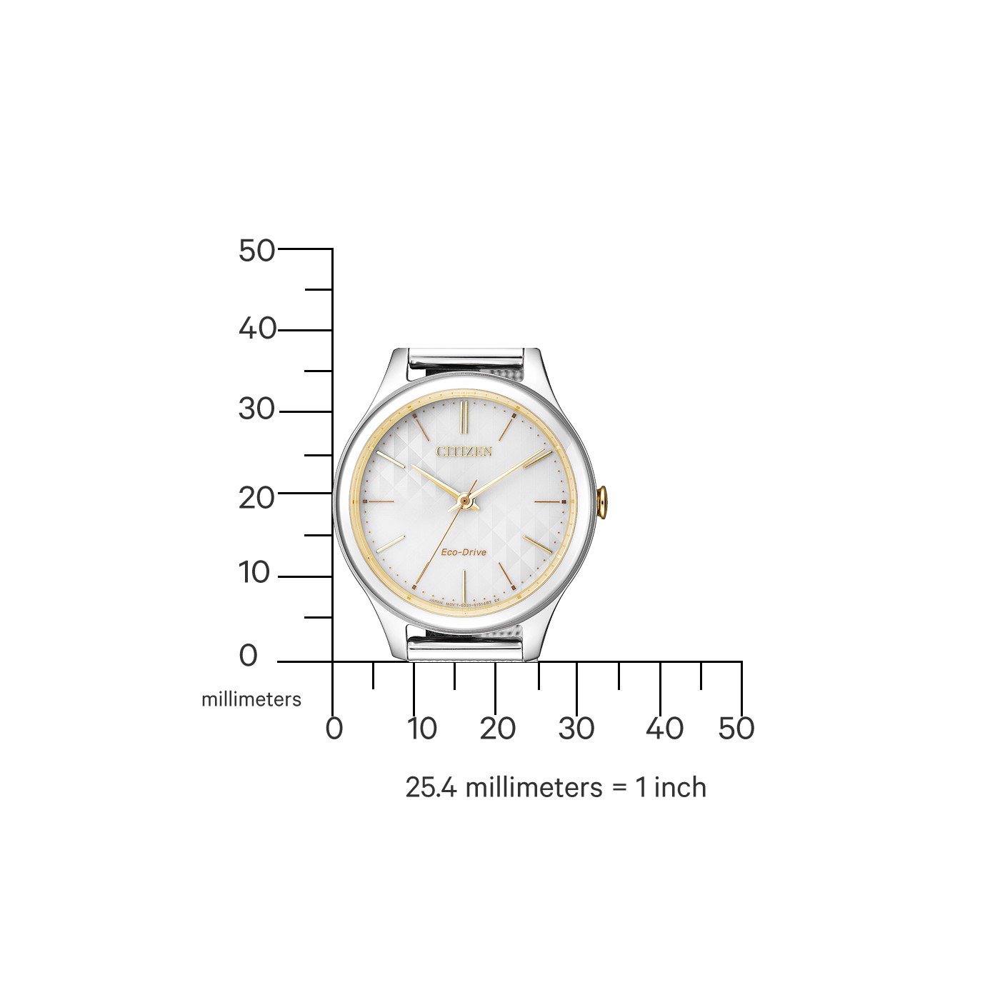 Damenuhr Metallband Quarz EM0504-81A