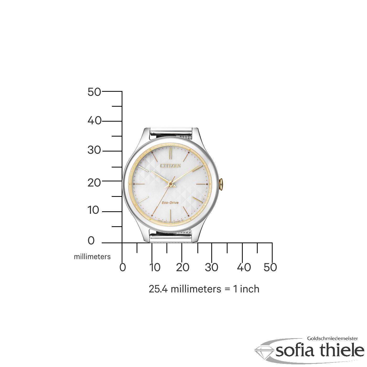 Damenuhr Metallband Quarz EM0504-81A