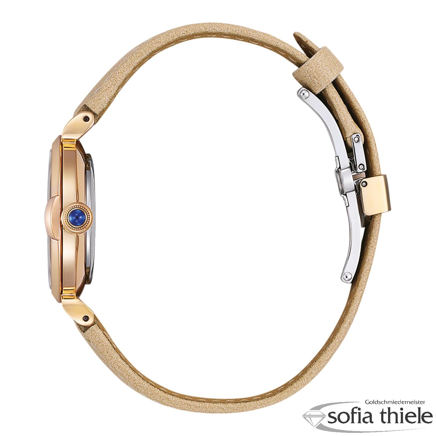 Damenuhr Lederband Quarz EM1073-18D