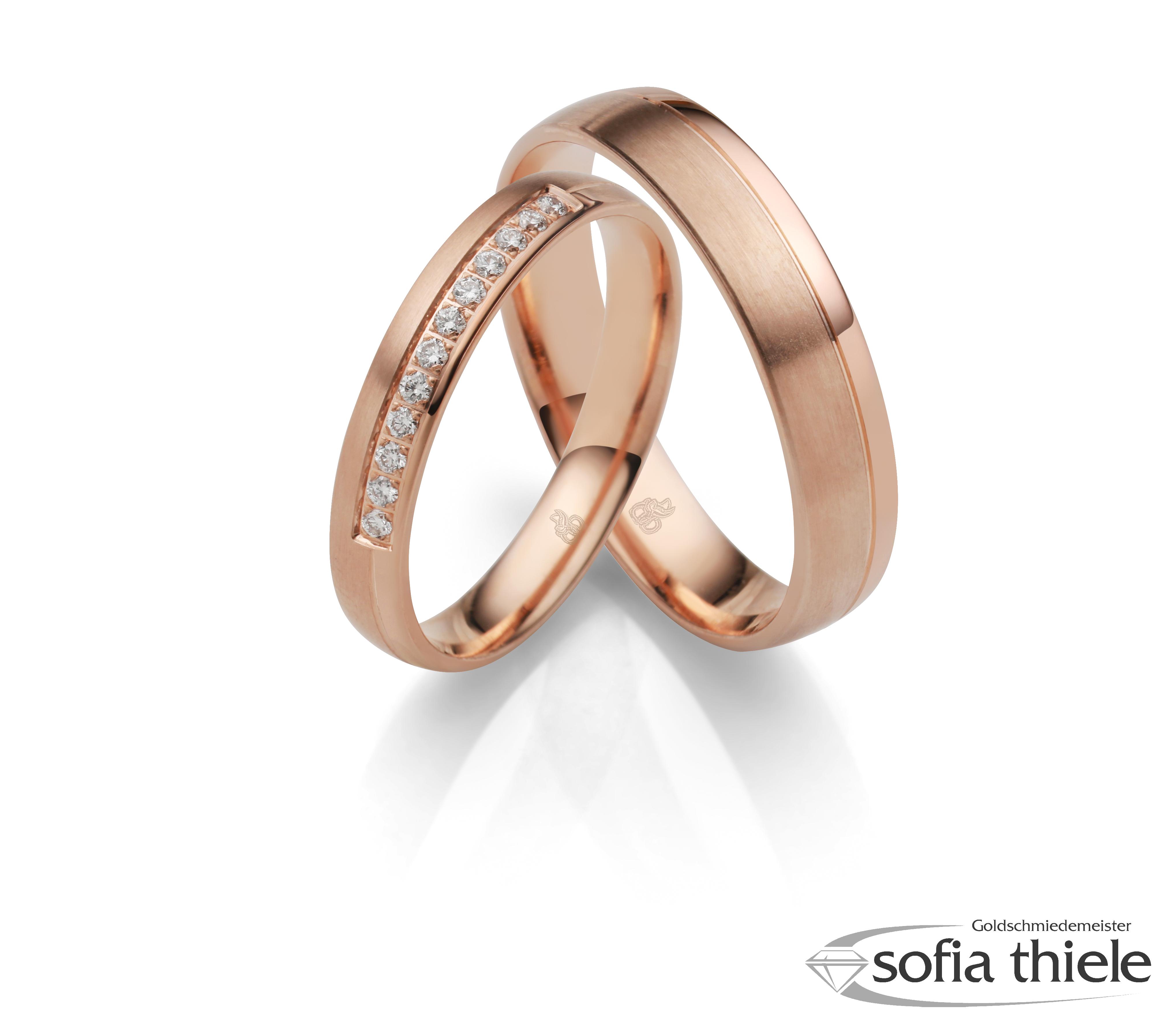 Trauringe Gold Paar R-10-03511-035