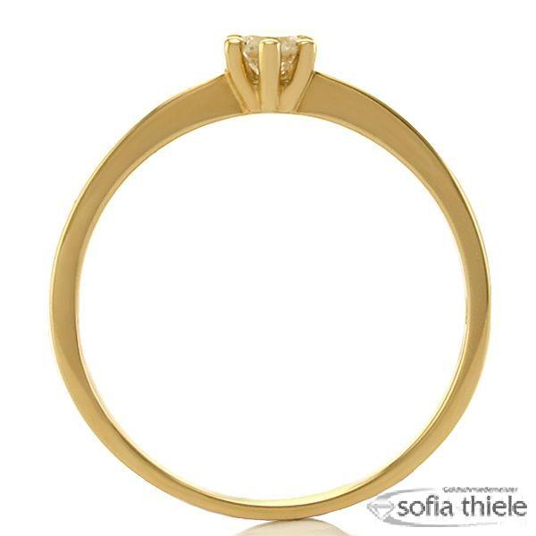 Damenring Gold  mit Diamant 11-08612-gelb