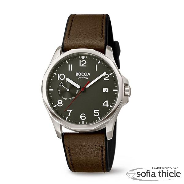 Herrenuhr Lederband Quarz 3644-01