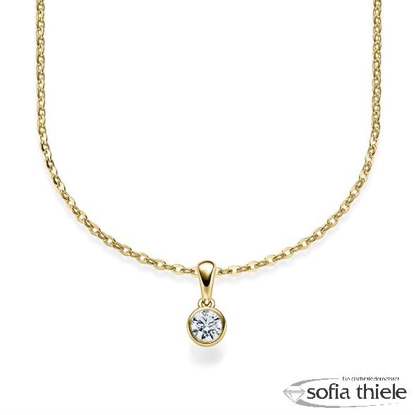 Kette-Collier Gold mit Diamanten RU-1579-1-G