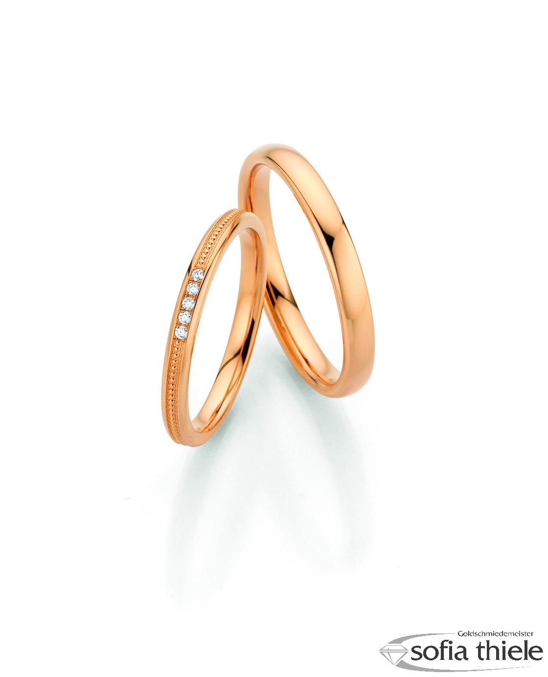 Trauringe Gold Paar F-07723-585A