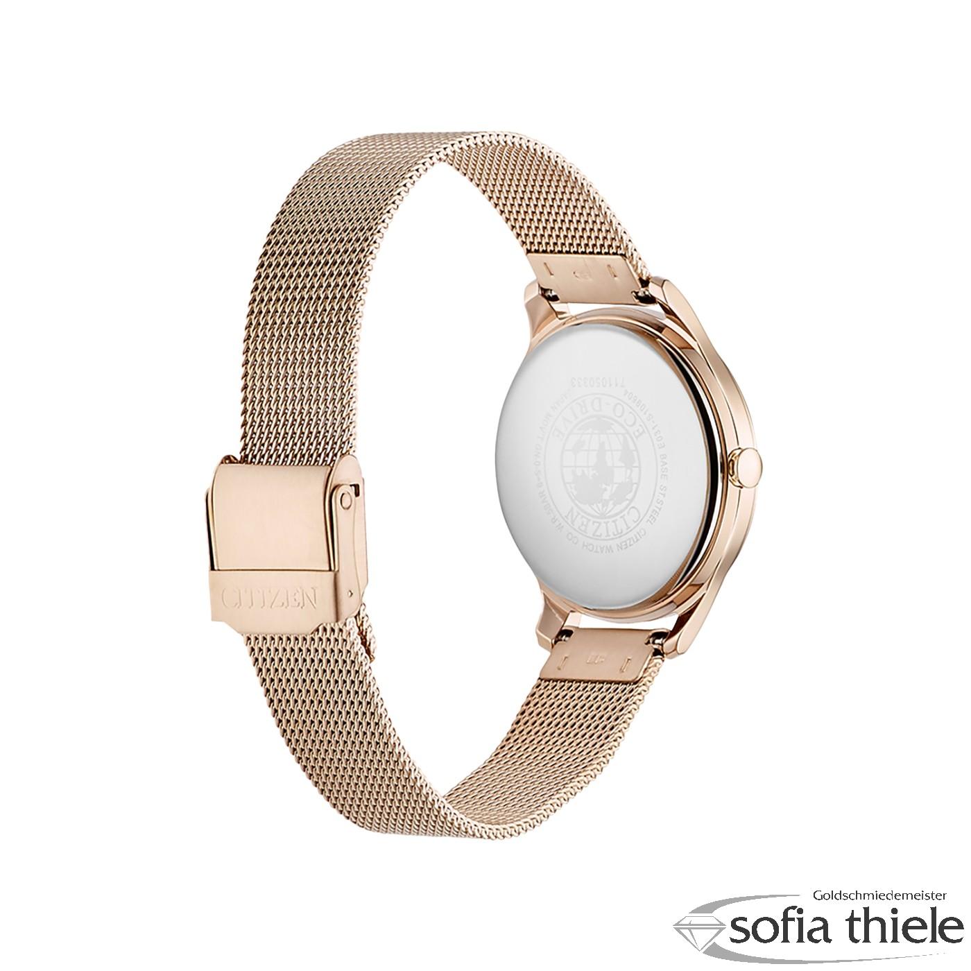 CITIZEN Damenuhr Metallband Quarz EM0503-83X