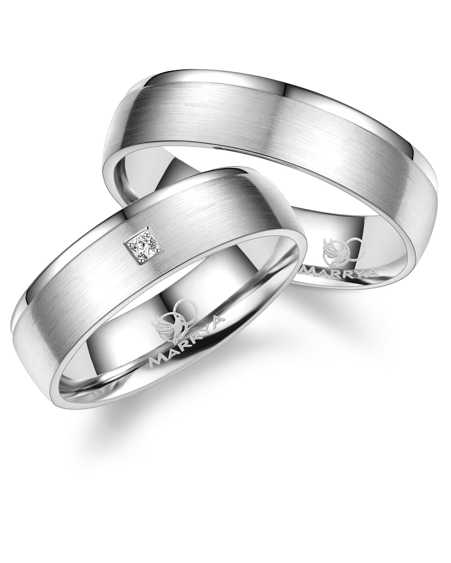 Trauringe Silber Paar SI-02