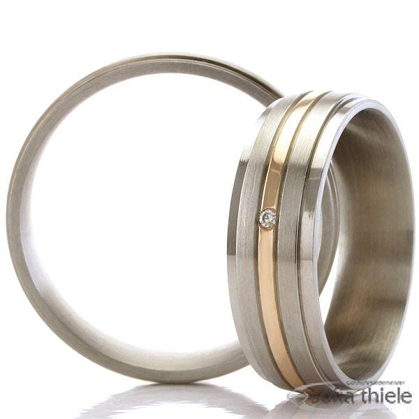 Trauringe Edelstahl Paar R-10-60024-060