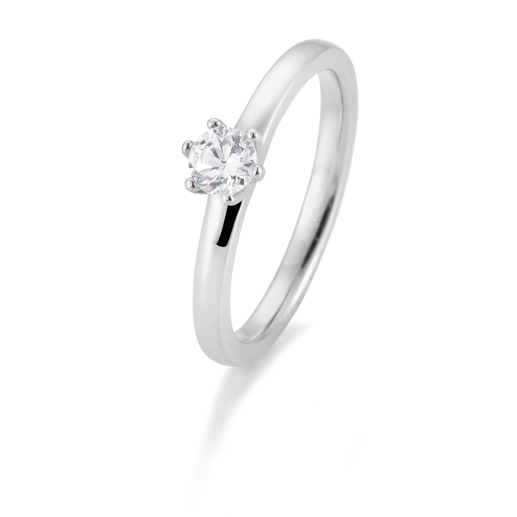 Damenring Platin mit Diamant B-41-061050-6Pt-L