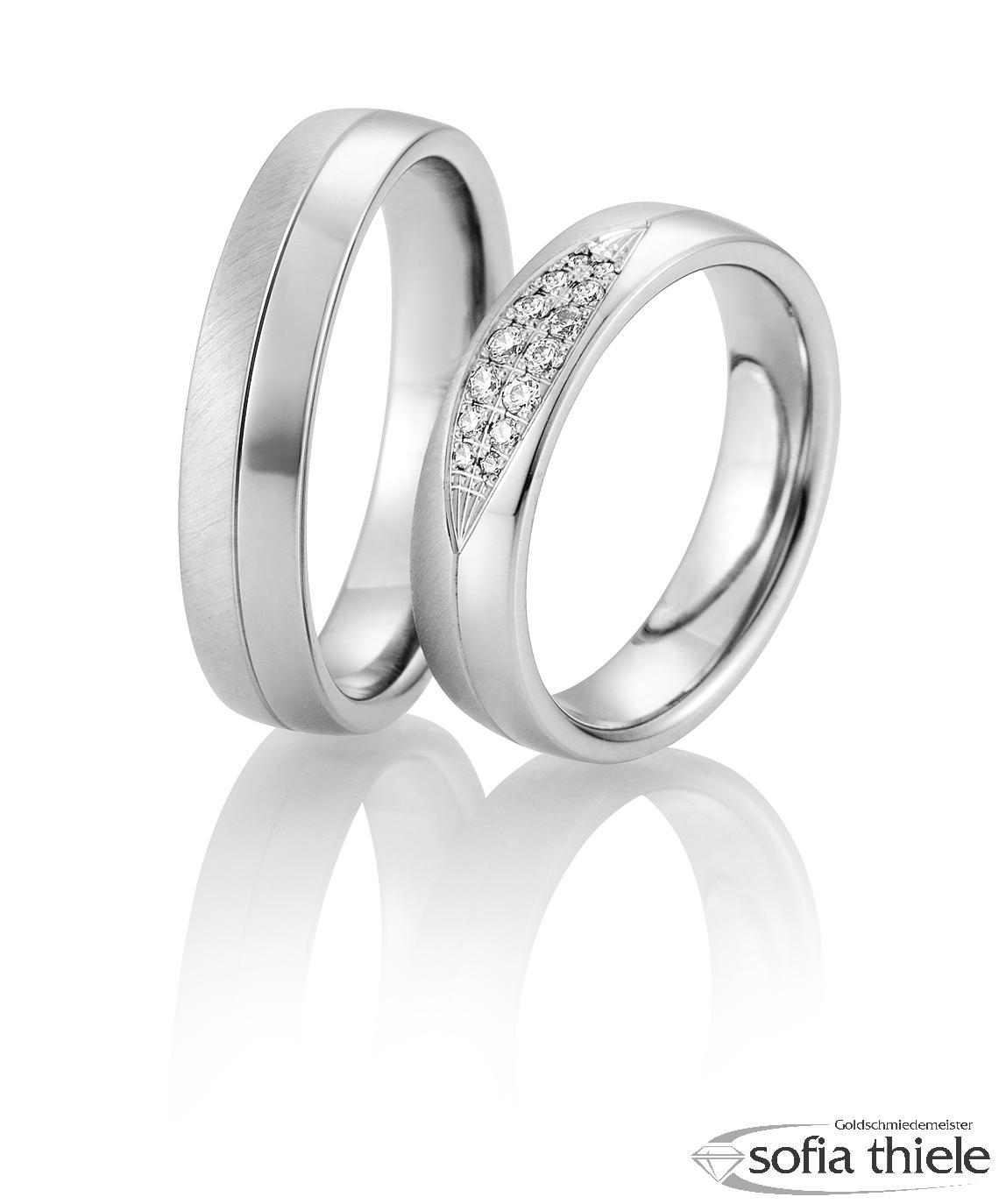 Trauring Palladium Paar B-48-02691-92