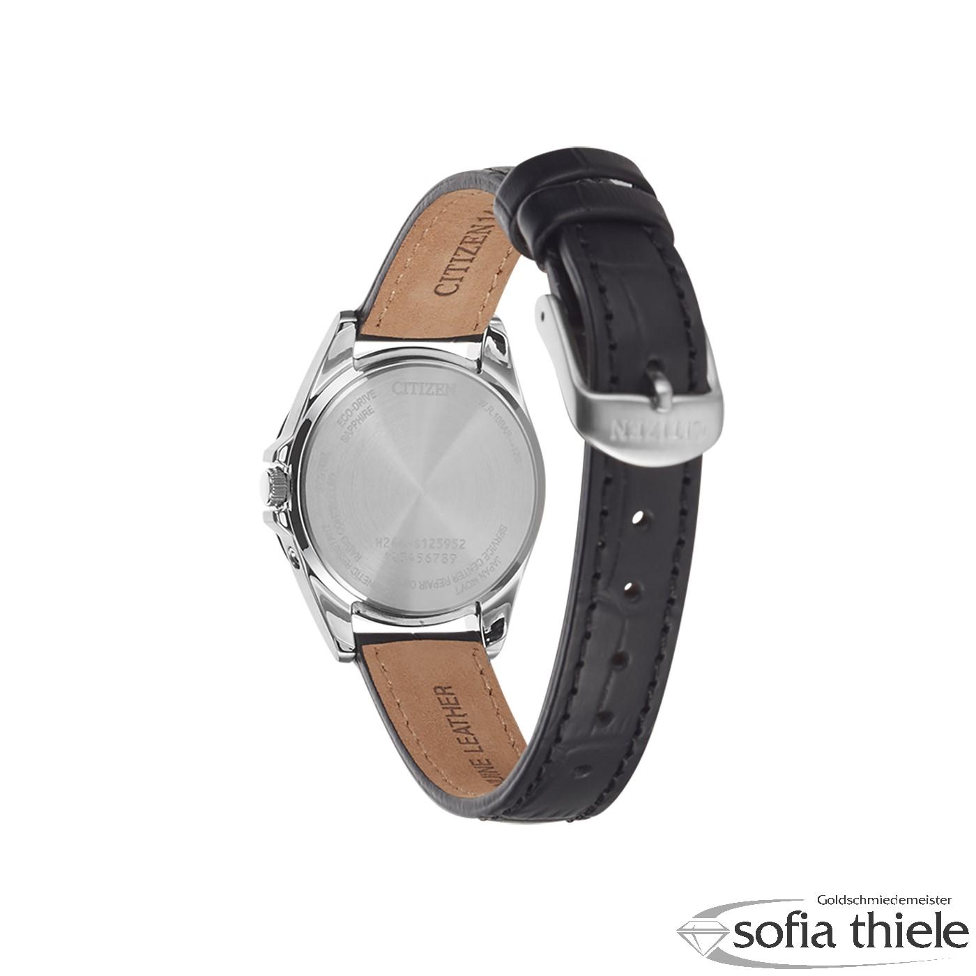 Damenuhr Lederband Funk EC1180-14A