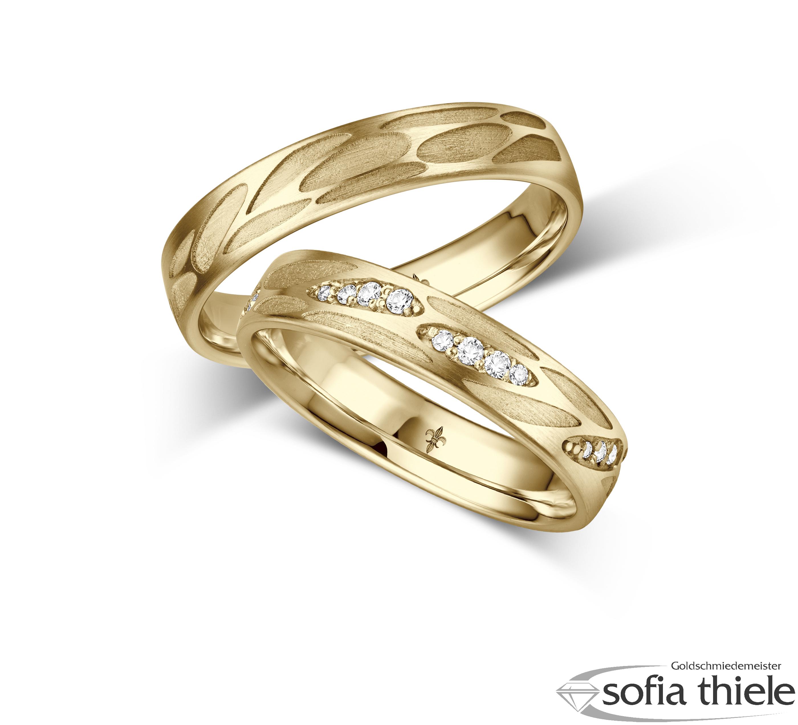 Trauringe Gold Paar TR-00064G-375