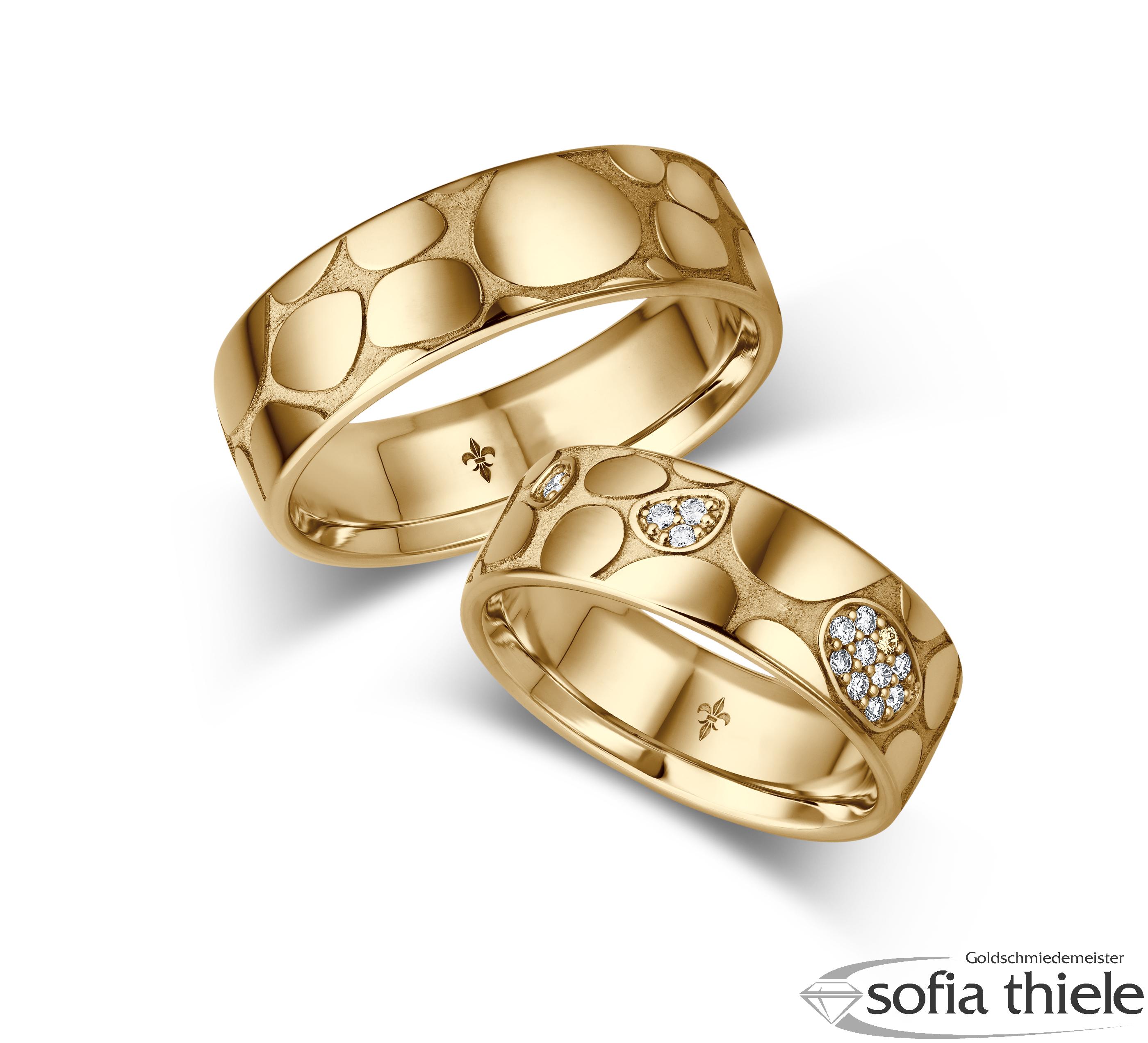 Trauringe Gold Paar TR-00045G-375