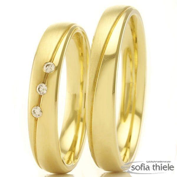 Trauringe Gold Paar B-48-04015-16