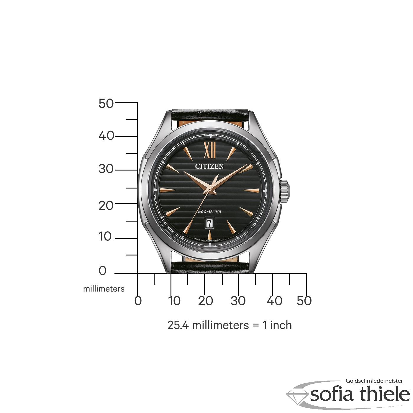 Herrenuhr Lederband Quarz AW1750-18E