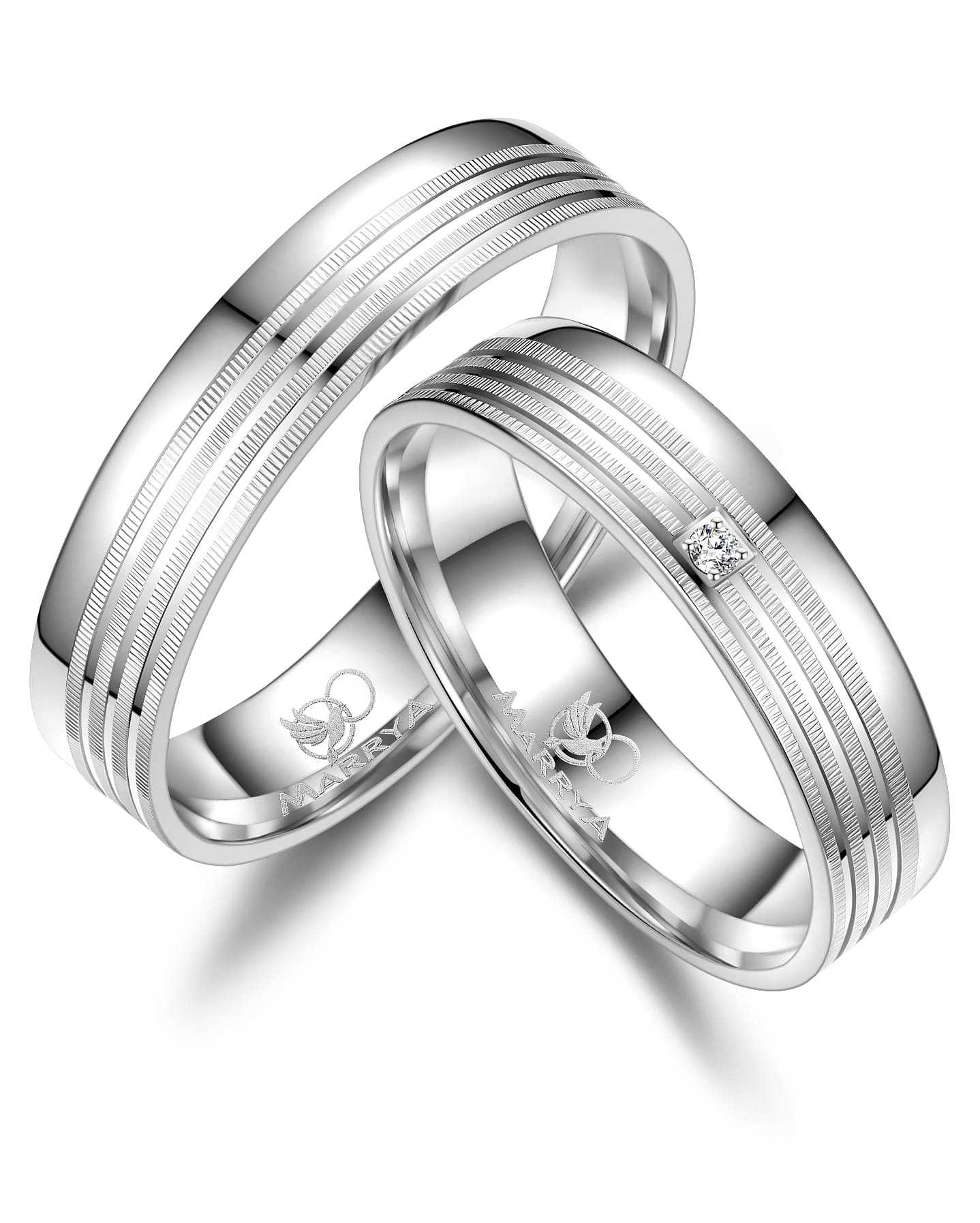 Trauringe Silber Paar SI-03
