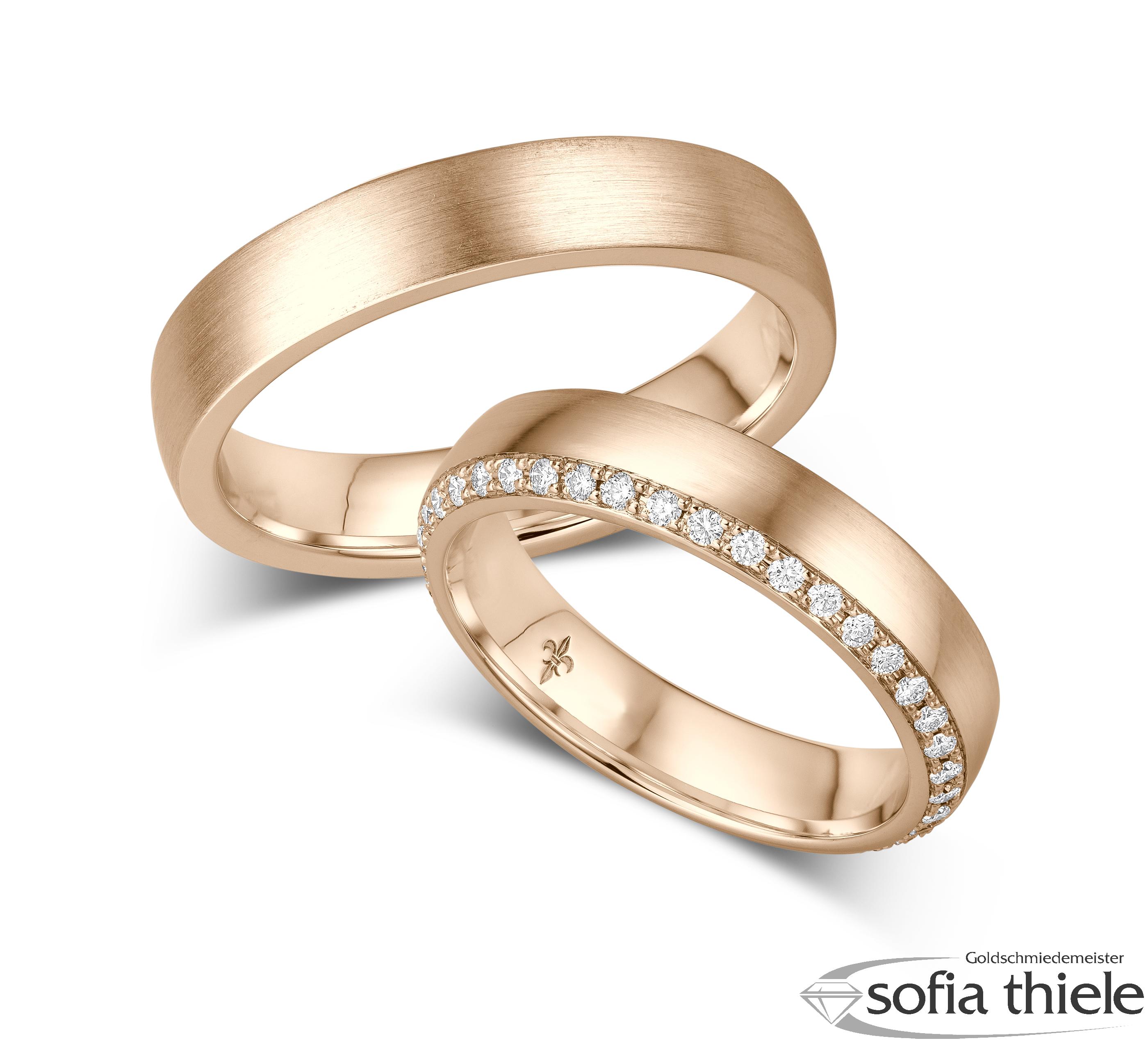 Trauringe Gold Paar TR-00005R-375