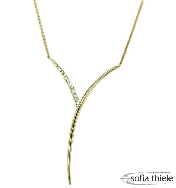 Kette-Collier Gold mit Diamanten 6101488-0
