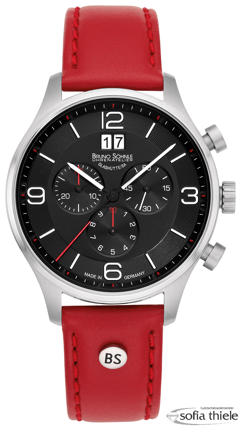 Herrenuhr Lederband Quarz 17-13196-723