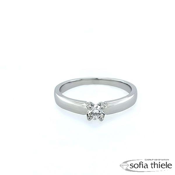 Damenring Gold  mit Diamant Ring-585W-B