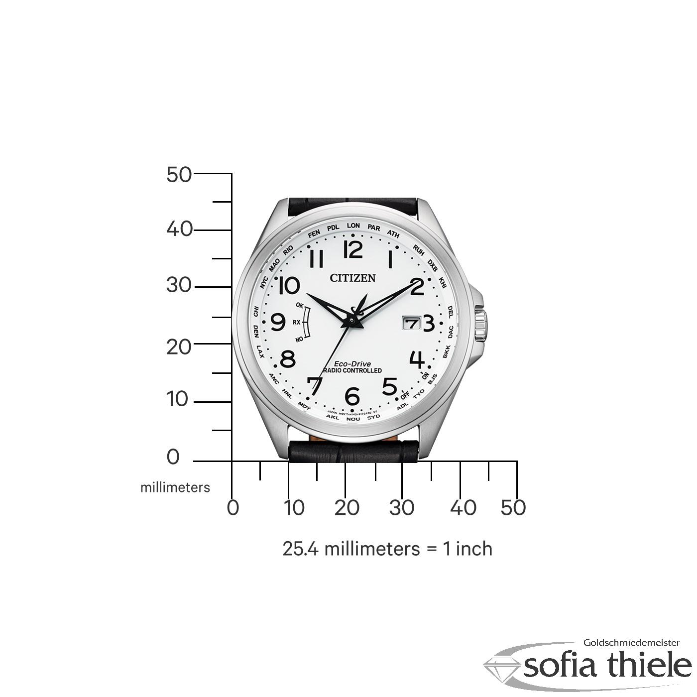Herrenuhr Lederband Funk CB0250-17A