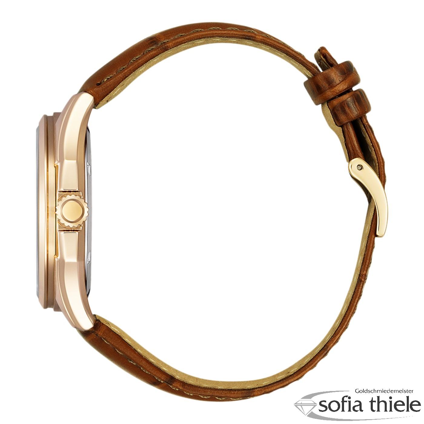 Herrenuhr Lederband Quarz AW1753-10A