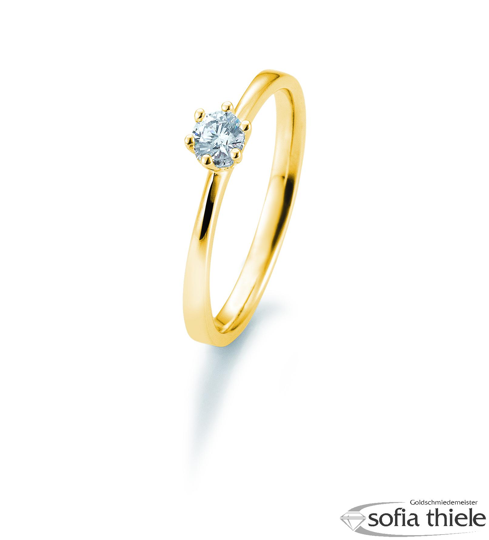 Damenring Gold  mit Diamant B-41-859650-5G-L